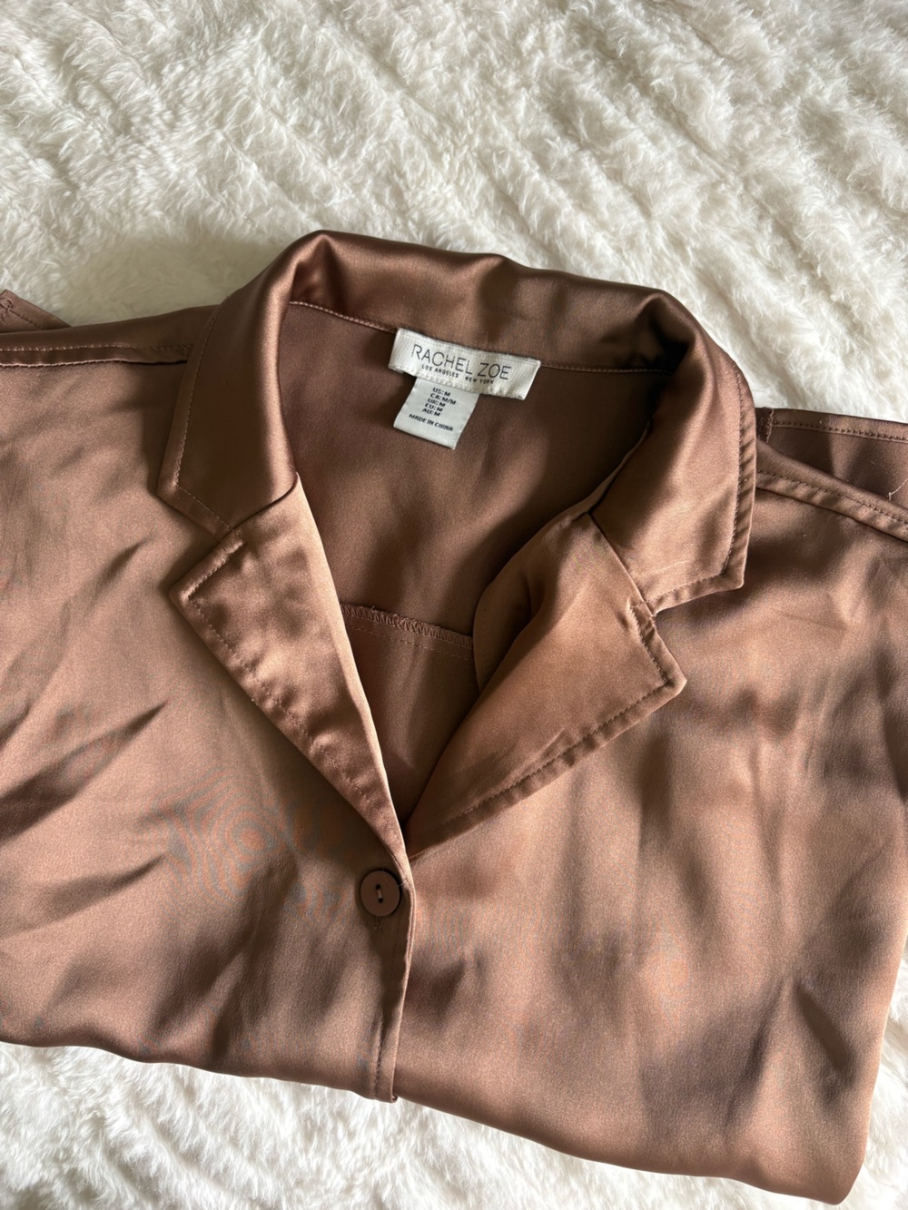 Rachel Zoe Warm Copper Brown Blouse